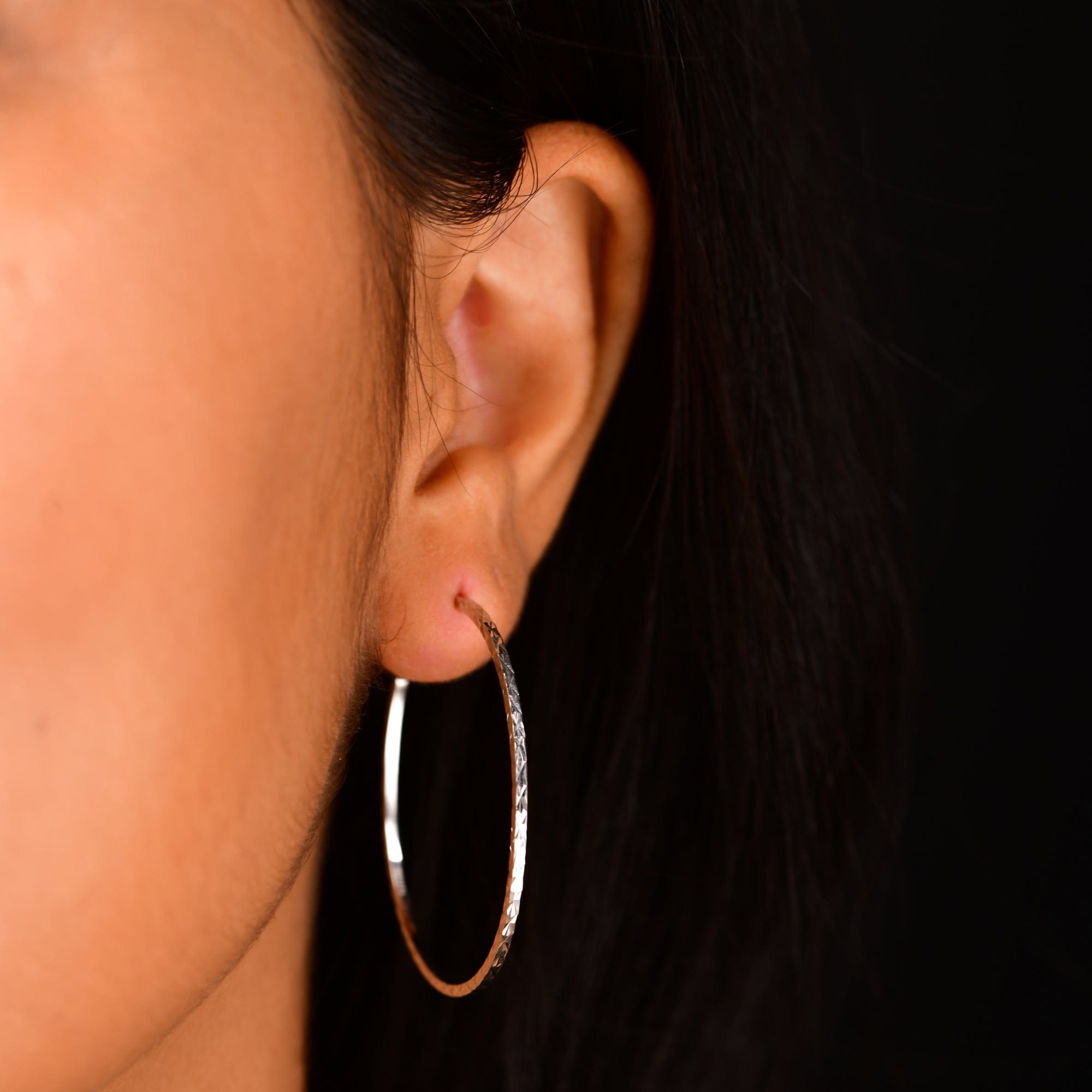 Sterling Silver Tiny Jumpring with Ball Hoop Earrings - Me&Ro